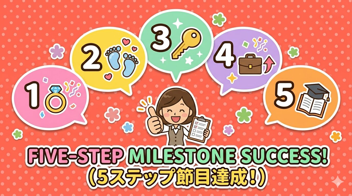 就業不能保険の選び方の5つのポイントを示すイラスト