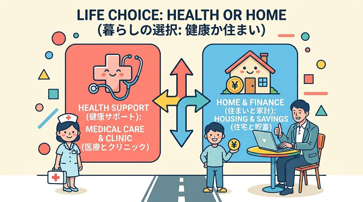 就業不能保険と医療保険の優先順位を比較したイラスト