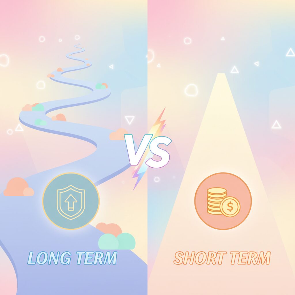 終身保険と定期保険の比較イメージ